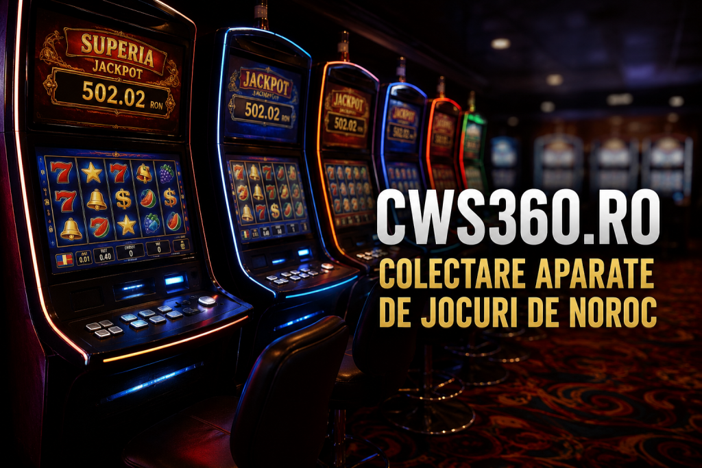 Colectare aparate de jocuri de noroc scoase din uz. CWS360.RO asigură preluarea „păcănelelor” și gestionarea responsabilă a echipamentelor DEEE.